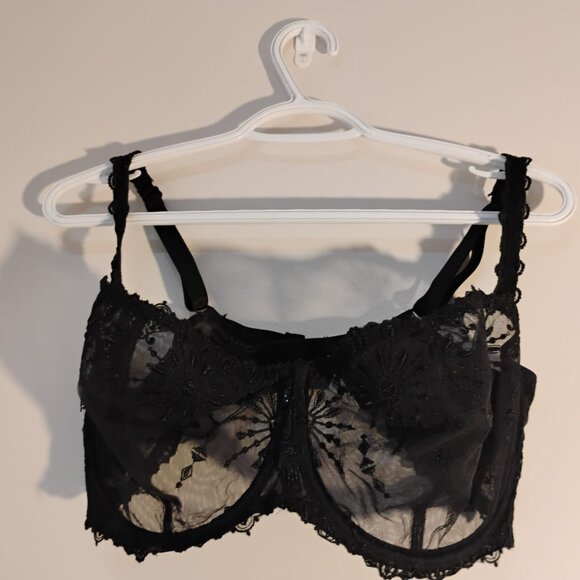 NWOT Chantelle Bra, 36 F, 36 DDD, Black - Picture 1 of 8